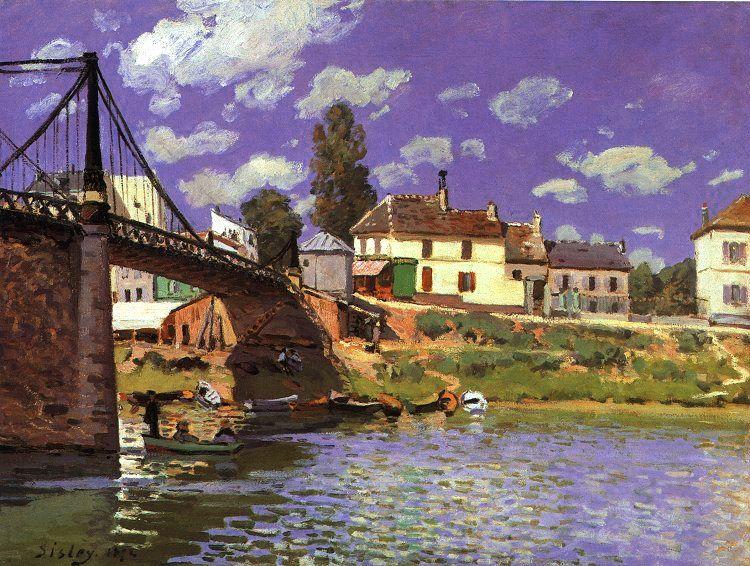 Alfred Sisley The Bridge at Villeneuve la Garenne Sweden oil painting art